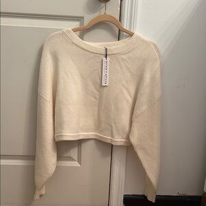 Alice and Olivia High Low Cream Sweater